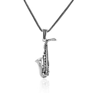 Jewellery Pit - Sterling Silver Saxophone Necklace