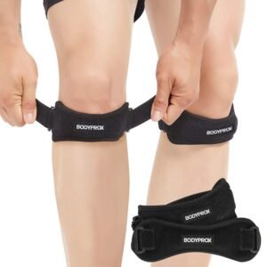 Patella Tendon Knee Strap 2 Pack. Knee Pain Relief Support Brace Hiking. Soccer. Basketball. Running. Jumpers Knee. Tennis. Tendonitis. Volleyball & Squats
