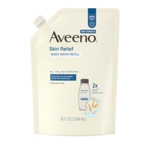 Aveeno Skin Relief Body Wash, Fragrance-Free with Triple Oat Formula