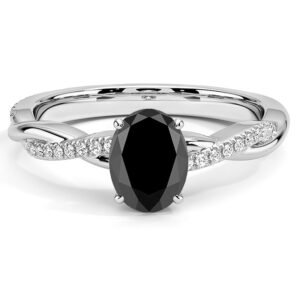 1.00 Carat Embellished Engagement Ring