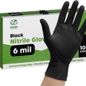 Black Nitrile Disposable Gloves