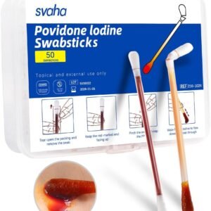 Svaha 50 Sticks Iodophor Swabs with Povidone Iodine