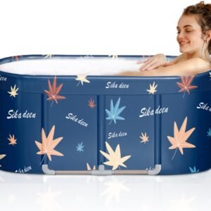 Portable Bathtub, Foldable Freestanding Bathtub