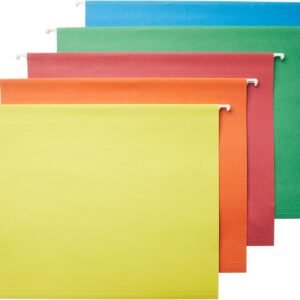 Amazon Basics Hanging Organizer File Folders - Letter Size. Assorted Colors. 25-Pack