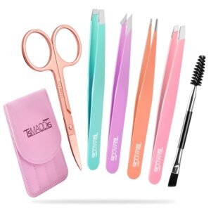 TsMADDTs 6 PCS Tweezers Set for Women