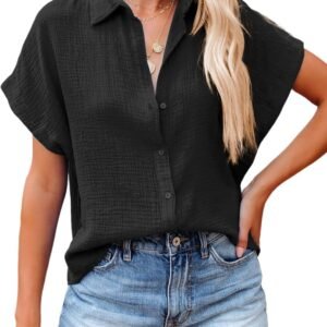 Dokotoo Solid Color Short Sleeve Shirt Top