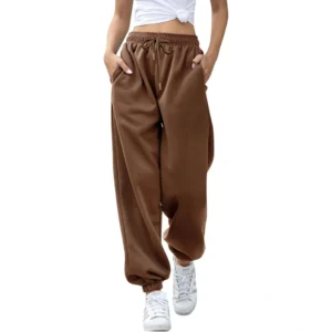 Waisted sweatpants with pockets