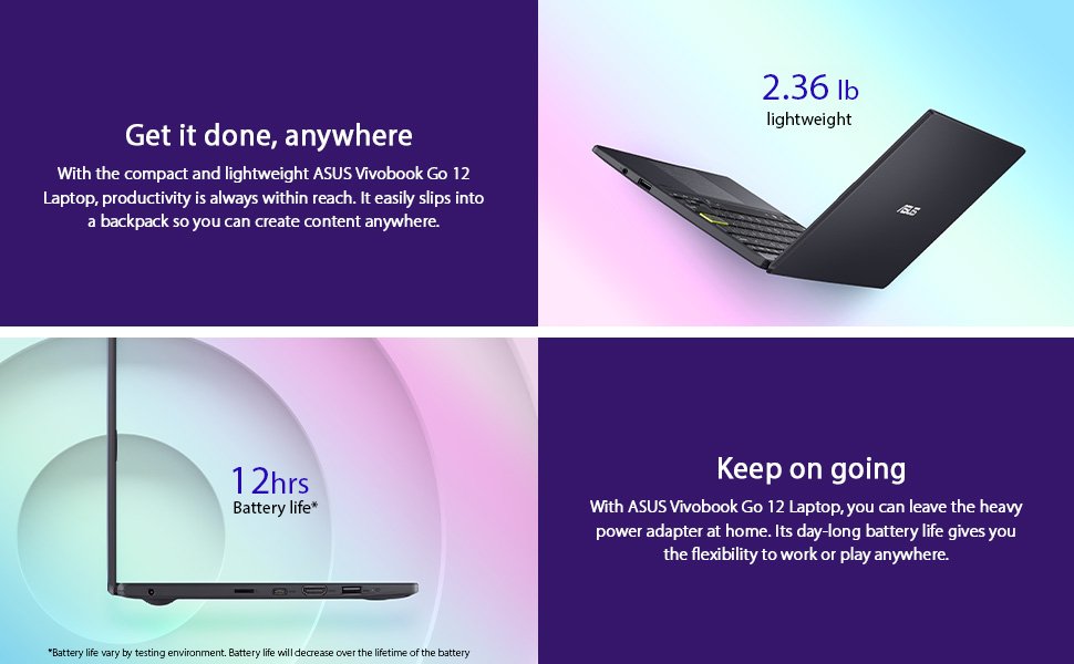 2024 ASUS Vivobook Go 11.6” HD Laptop
