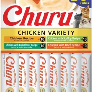 INABA Churu Cat Snacks. Licking