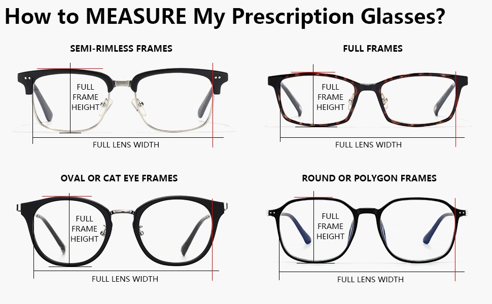 How to Measure My Prescription Glasses to Get a Perfect Fit CAXMAN Clip On Sunglasses