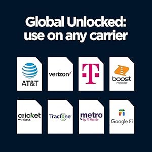 multiple mobile carriers that Motorola phones will work with, and their associated logos