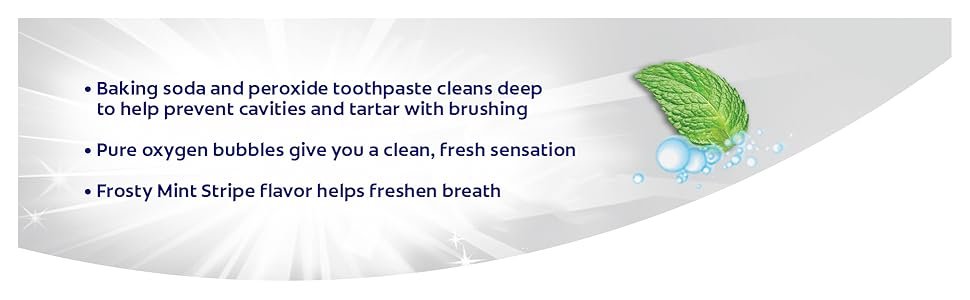 Colgate Baking Soda and Peroxide Whitening Toothpaste - Brisk Mint Benefits