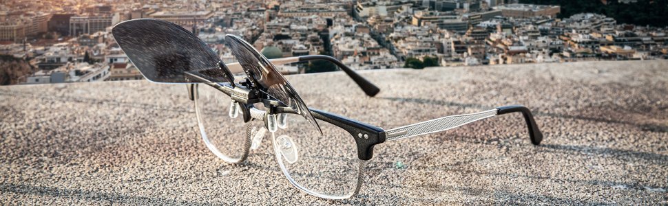 CAXMAN Classic Clip On Sunglasses with Eyeglasses Outdoor Polarized Lens Flip Up 60*47mm