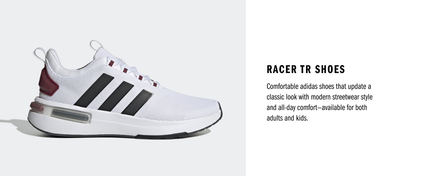 Racer TR Shoes. Comfortable adidas shoes that update a classic look with modern streetwear style.
