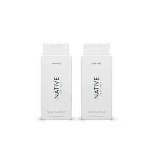 Native Body Wash Contains Naturally Derived Ingredients | For Women & Men, Sulfate, Dye, & Paraben Free Leaving Skin Soft and Hydrated | Charcoal 18 oz - 2 Pk