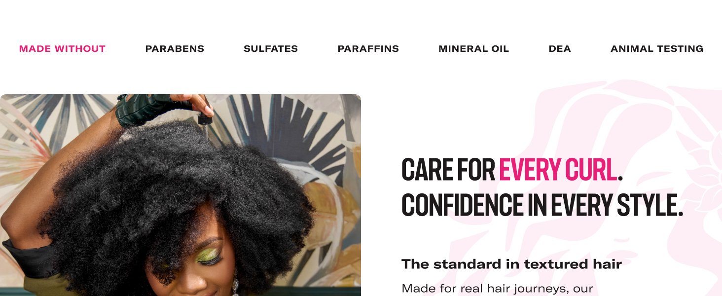 The standard in textured hair products - ideal for curly hair, coily hair, and wavy hair types 