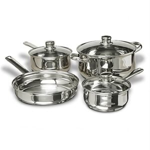 Concord Cookware 7-Piece Stainless Steel Cookware Set, includes Pots and Pans