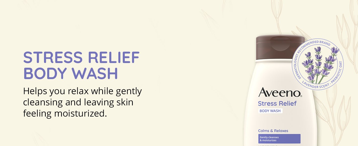 Calm Stress Relief body wash cleanse relax gentle cleanse skin moisturize hydrate soothe lavender