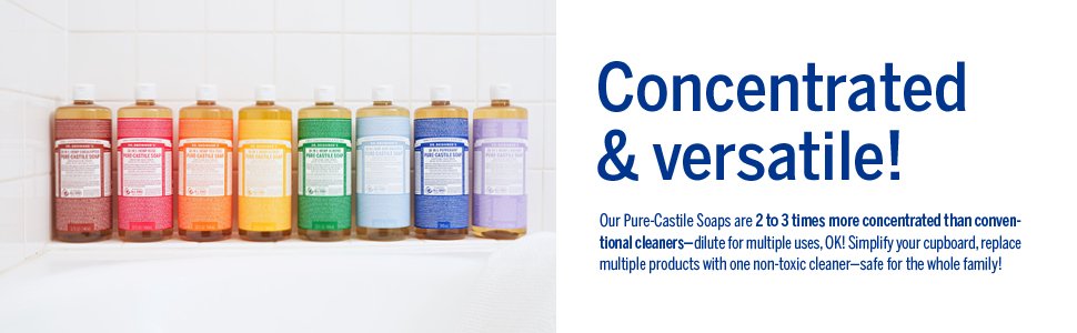 Liquid Soaps, Concentrated & Versatile