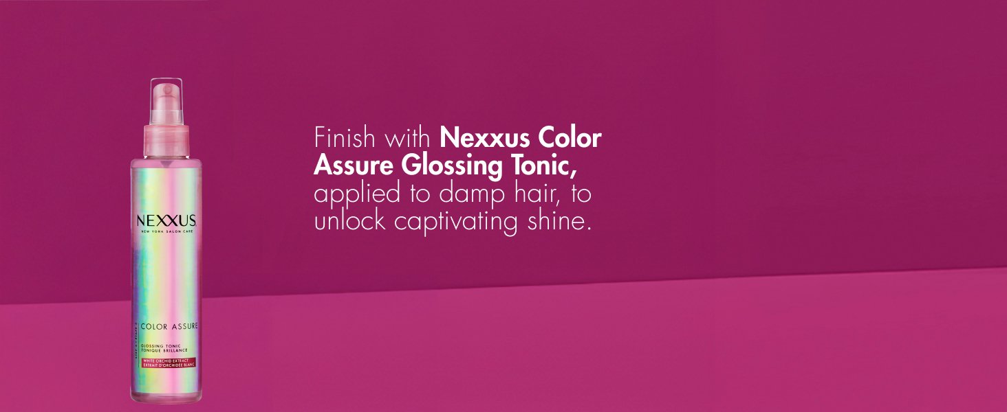 Product shot against purple background with white text.