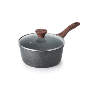 SENSARTE Nonstick Saucepan with Lid, 1.5 Quarts Small Pot with Swiss Granite Coating