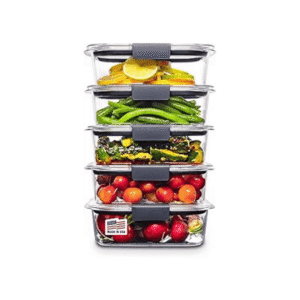 Rubbermaid Brilliance Food Storage Containers, 5-Pack (3.2 Cup)