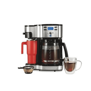 Hamilton Beach 2-Way 12 Cup Programmable Drip Coffee Maker & Single Serve Machine, Glass Carafe